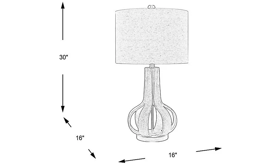 Beachwood Bay Gray Table Lamp