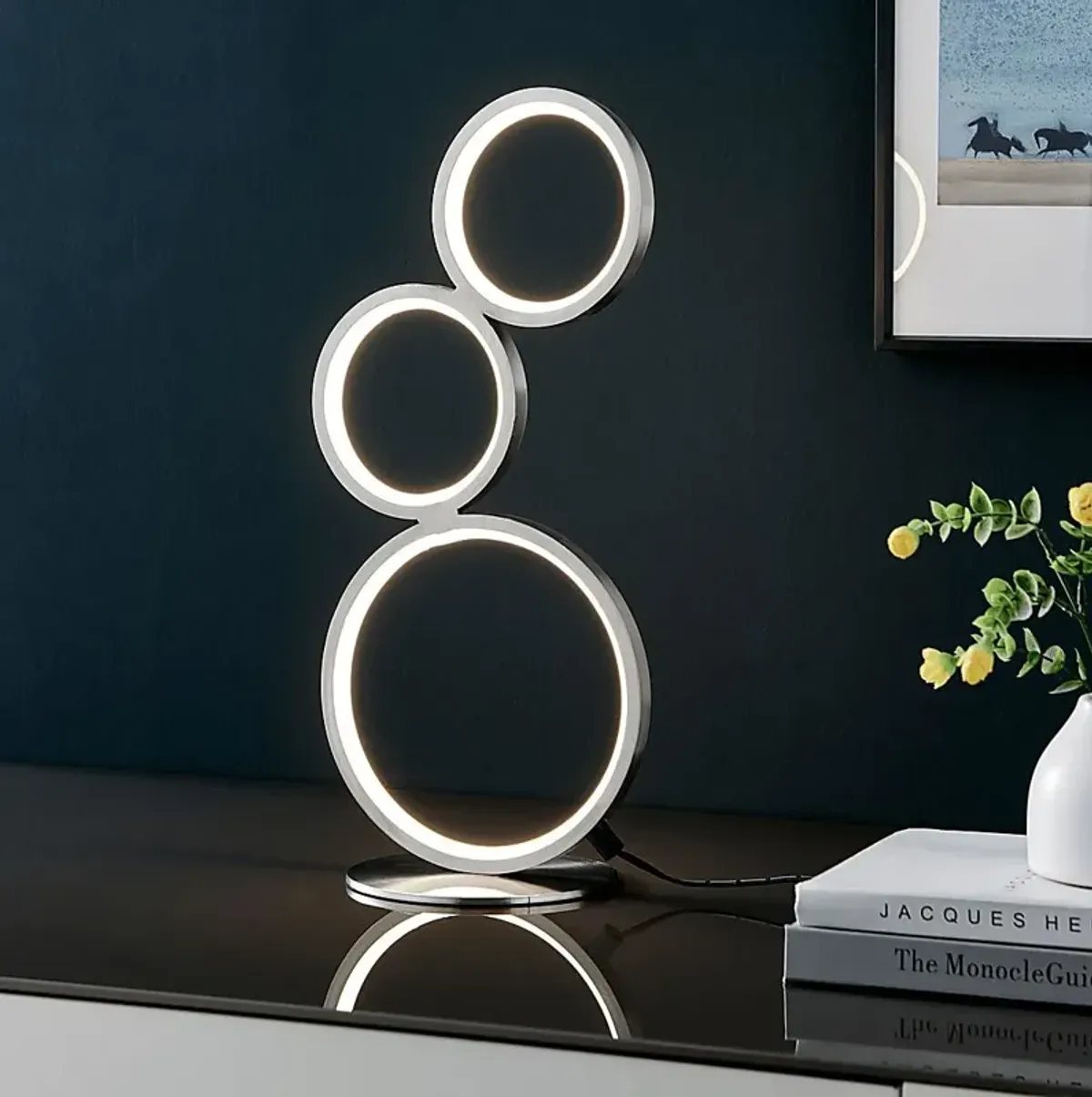 Magna Circle Nickel Lamp