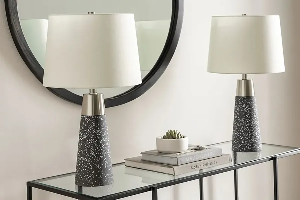 Kildate Edge Gray Lamp, Set of 2