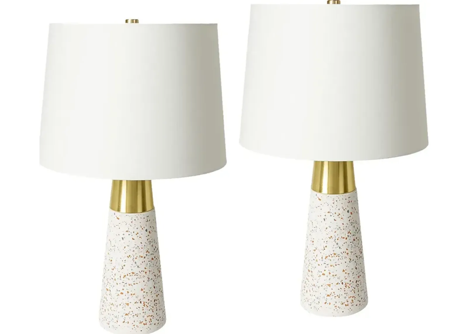 Kildate Edge White Lamp, Set of 2