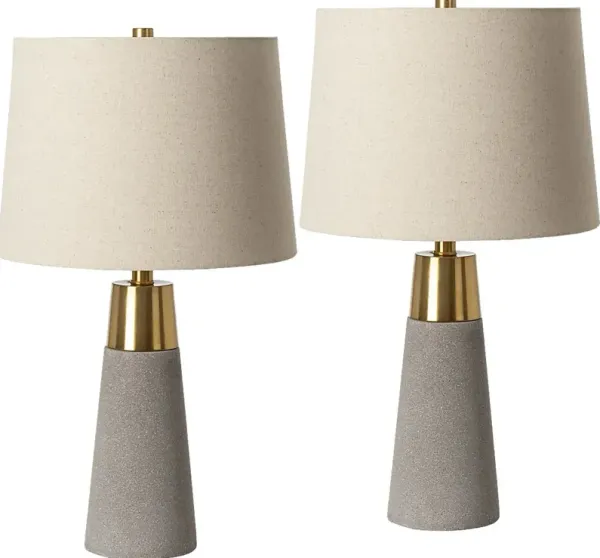 Kildate Edge Smoke Table Lamps, Set of 2