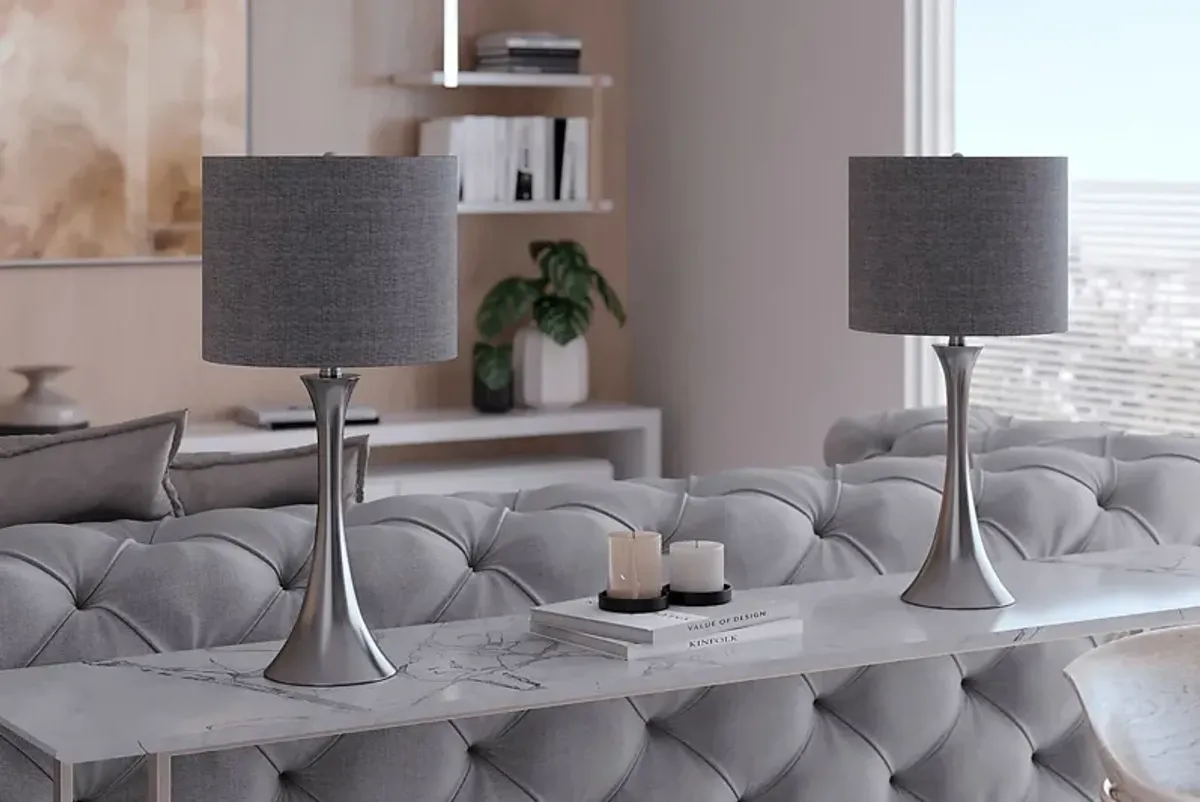 Keely Alley Gray Lamp, Set of 2