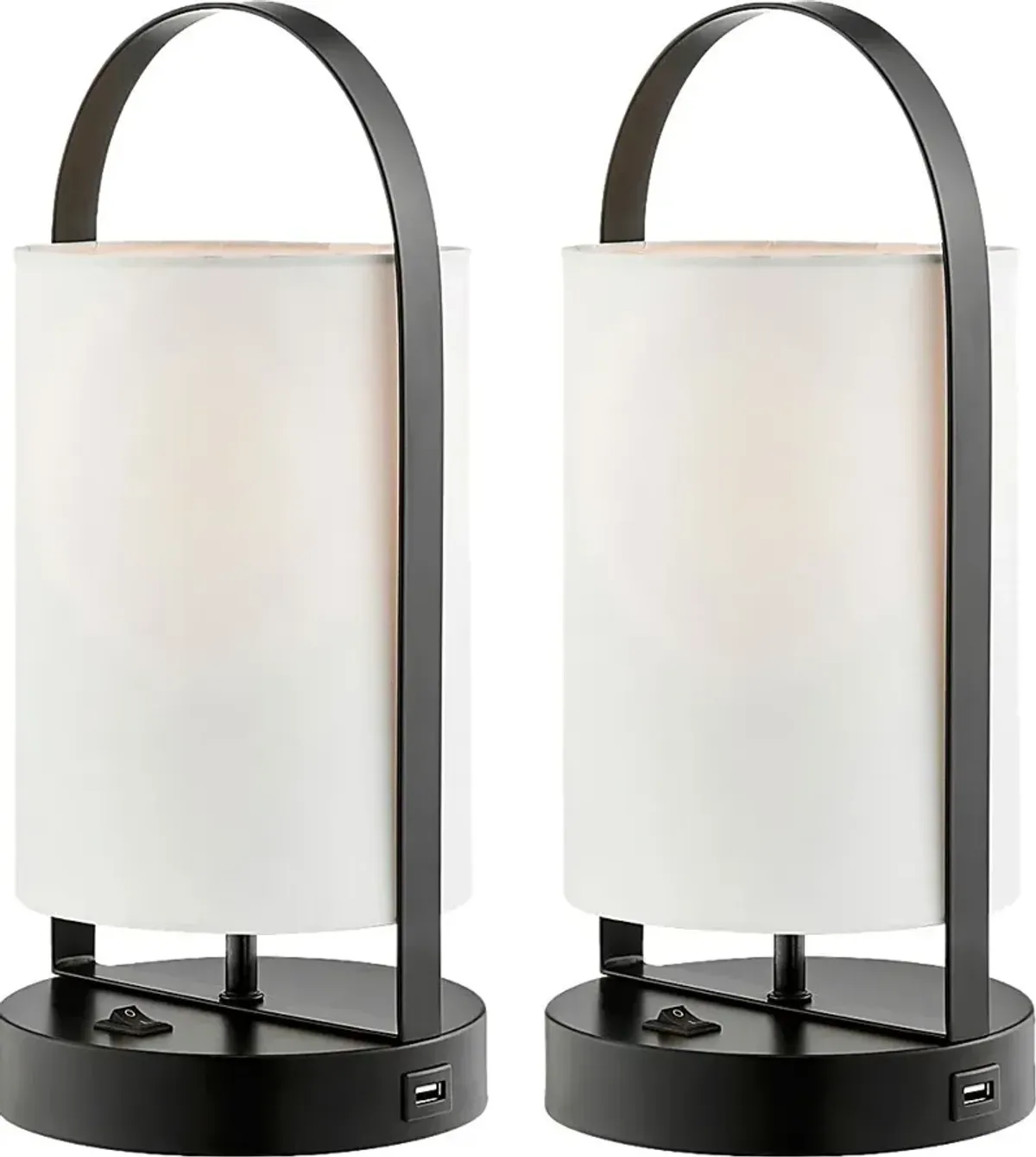 Urbana Isle Black Lamp, Set of 2