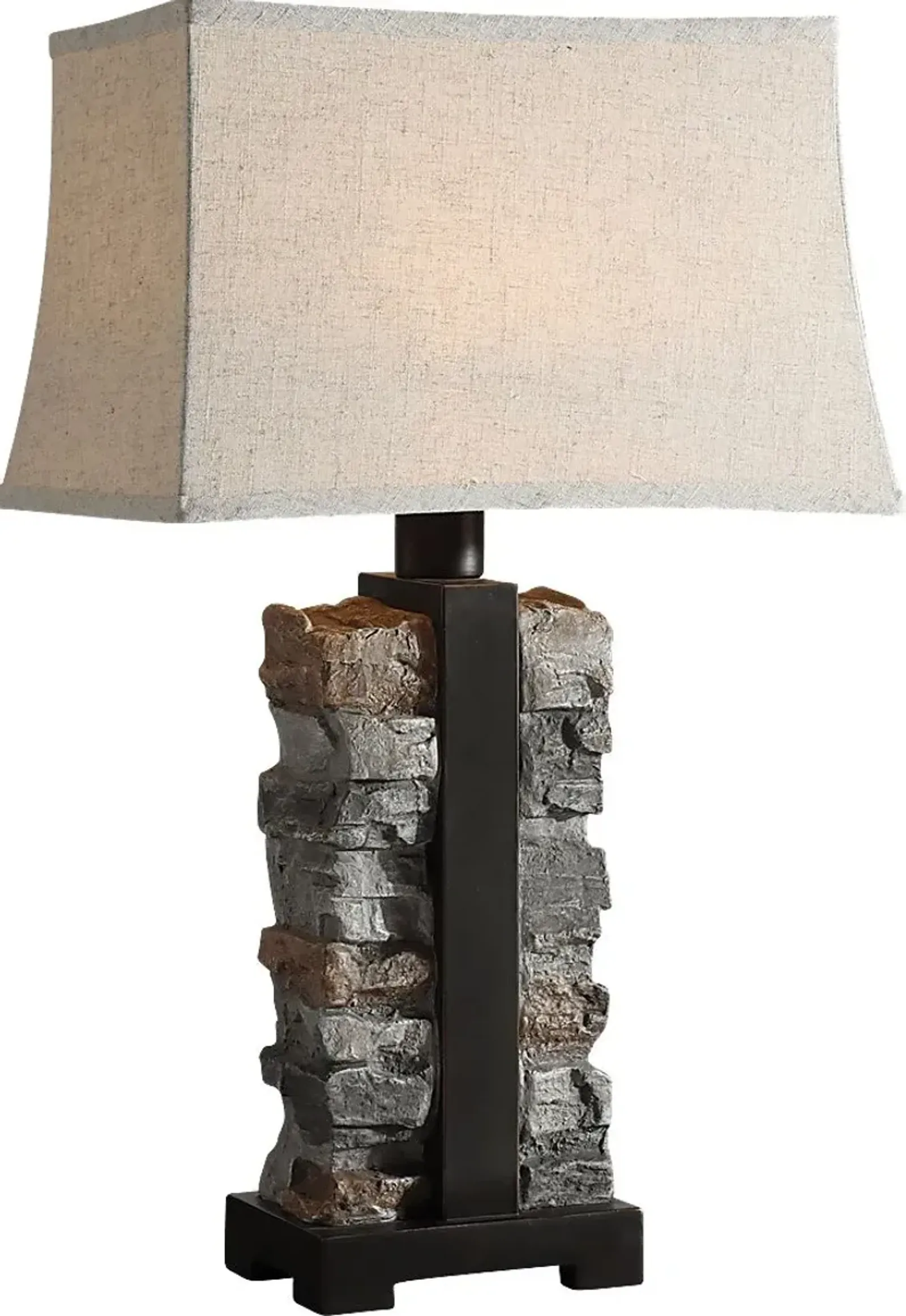 Hidden Oaks Hills Gray Outdoor Lamp