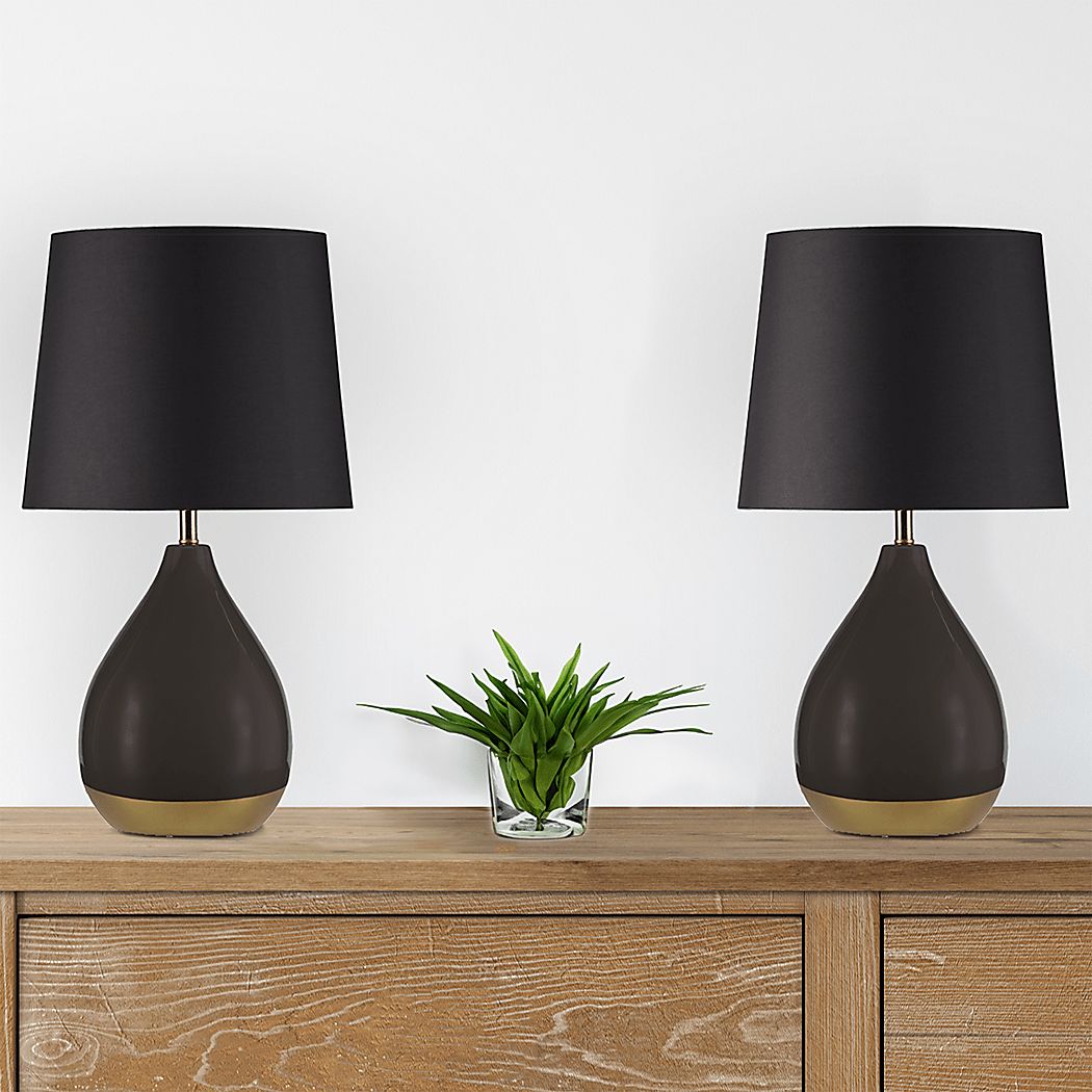 Allamanda Court Black Lamp, Set of 2