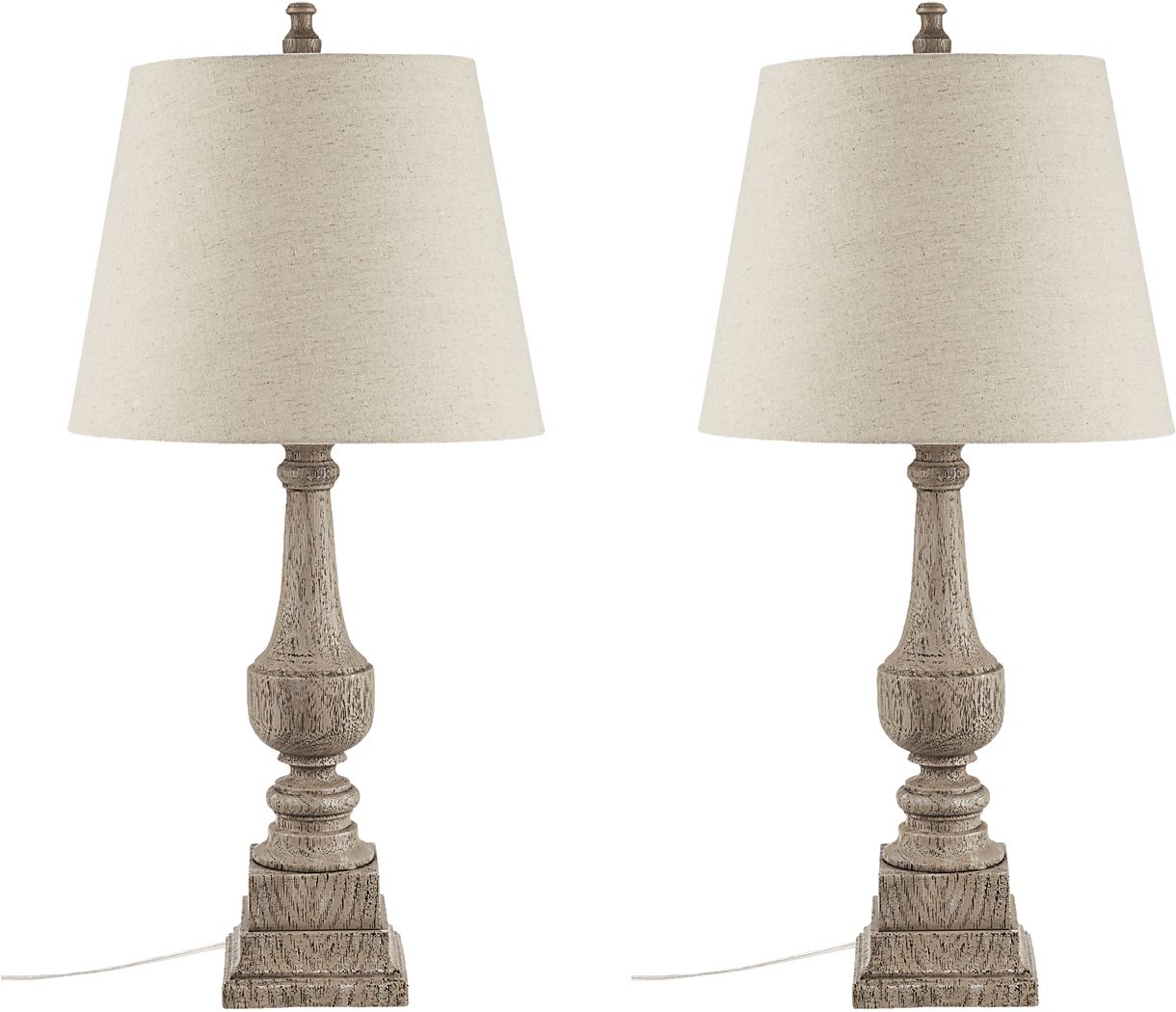 Nafa Cave Gray Lamp, Set of 2