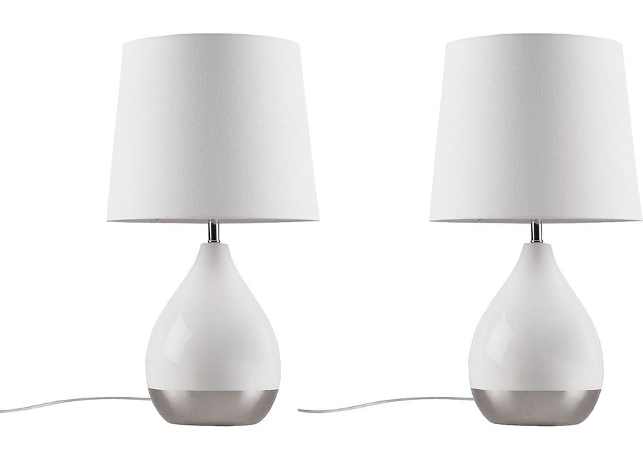 Allamanda Court White Lamp, Set of 2