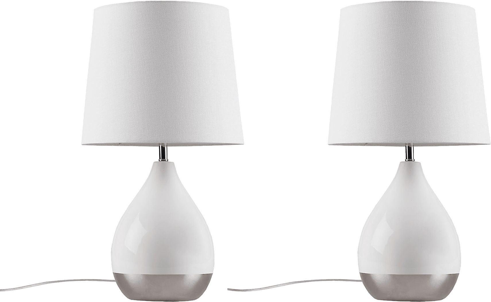 Allamanda Court White Lamp, Set of 2