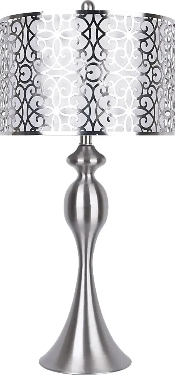 Harrison Club Nickel Table Lamp
