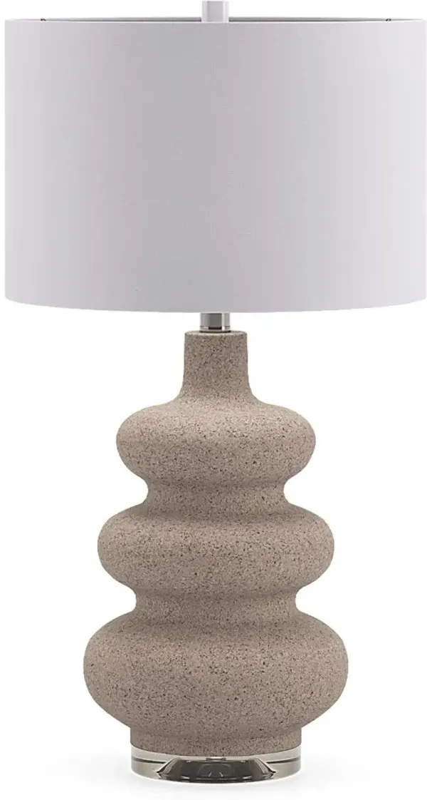 Delia Shores Beige Table Lamp