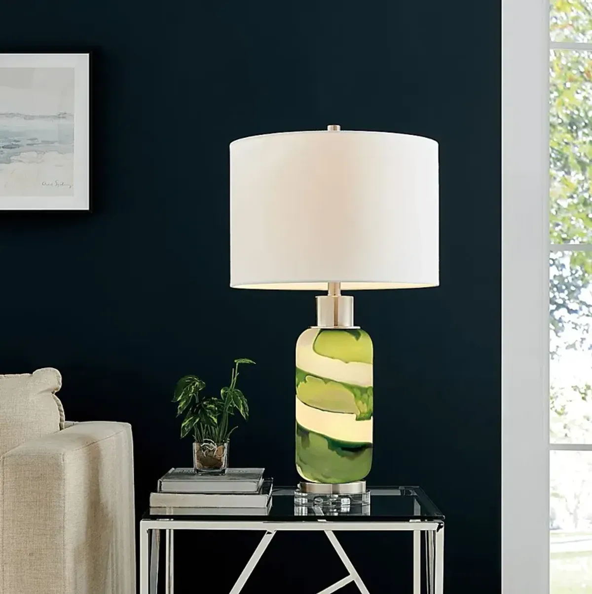 Maro Hills Green Lamp