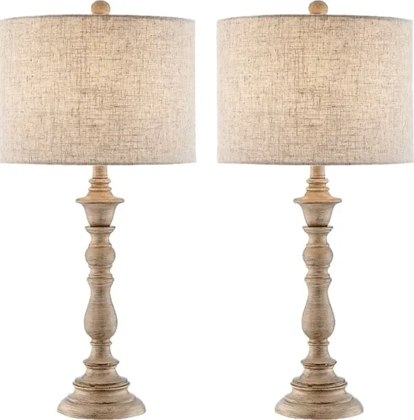 Andora Drive Brown Table Lamps, Set of 2