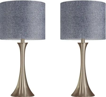 Keely Alley Blue Lamp, Set of 2