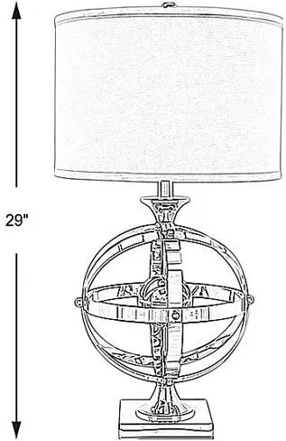 Armillary Silver Lamp