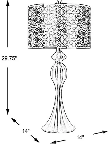 Harrison Club Nickel Lamp