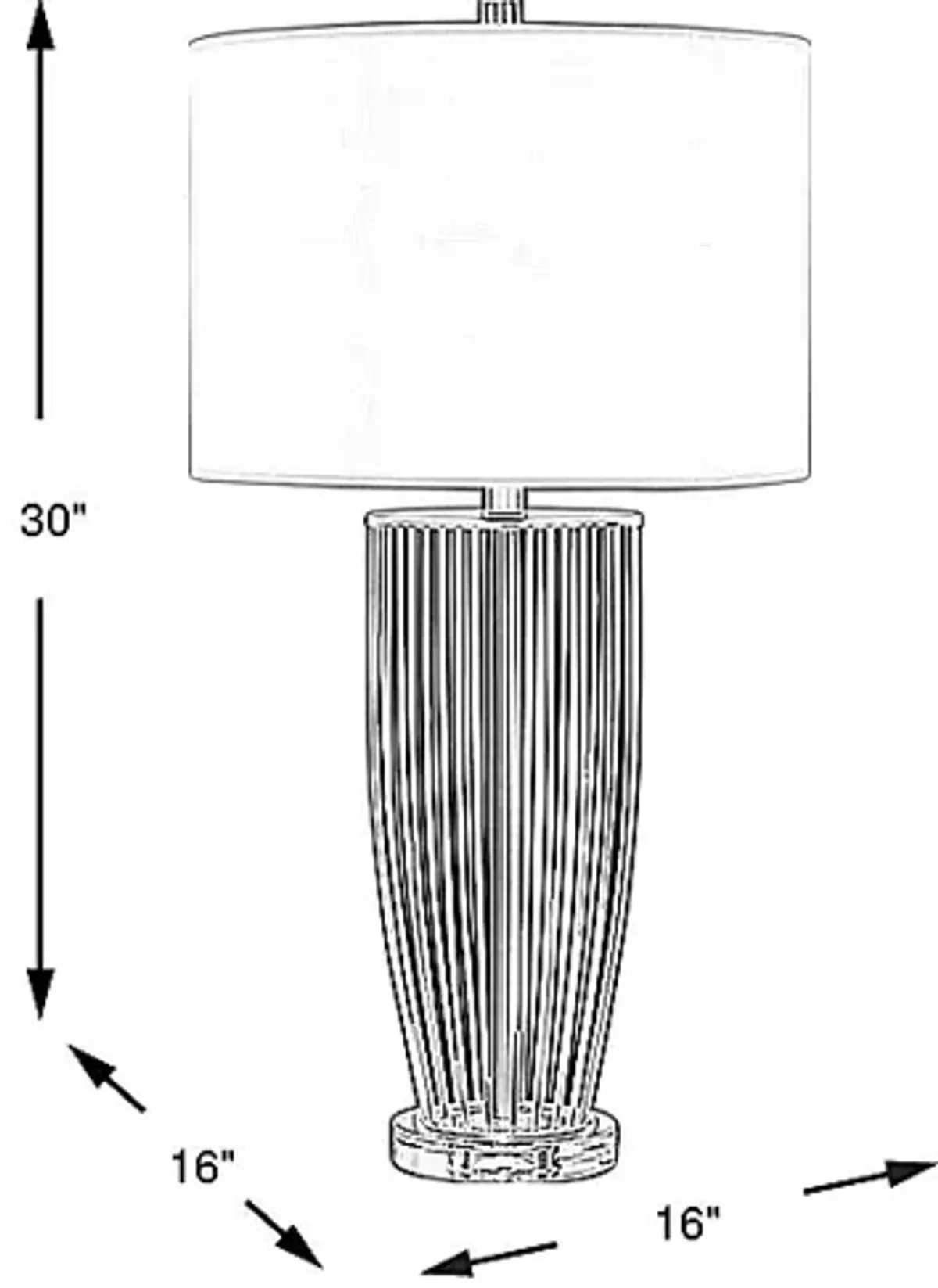 Bersal Nest Black Table Lamp