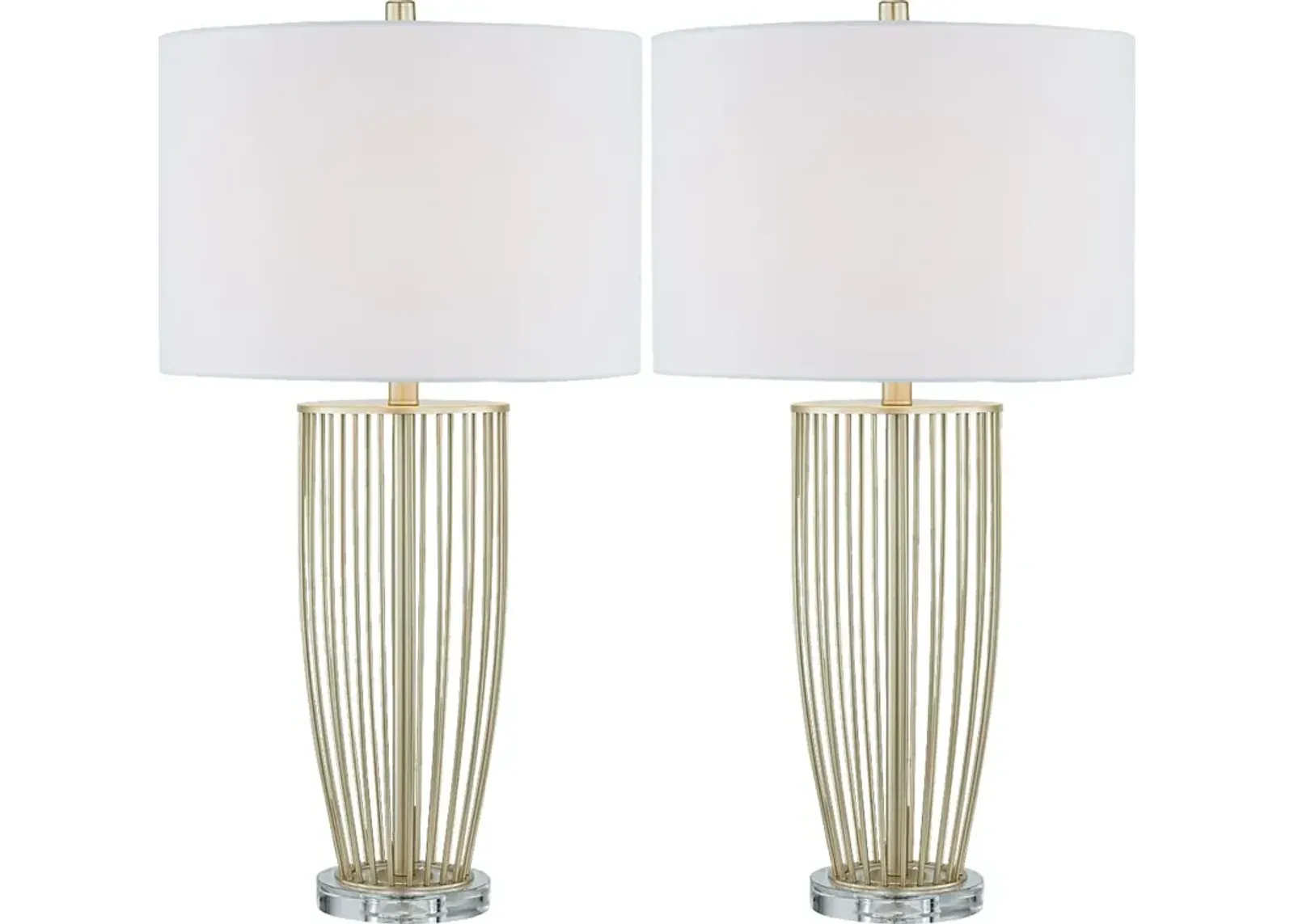 Bersal Nest Bronze Table Lamps, Set of 2