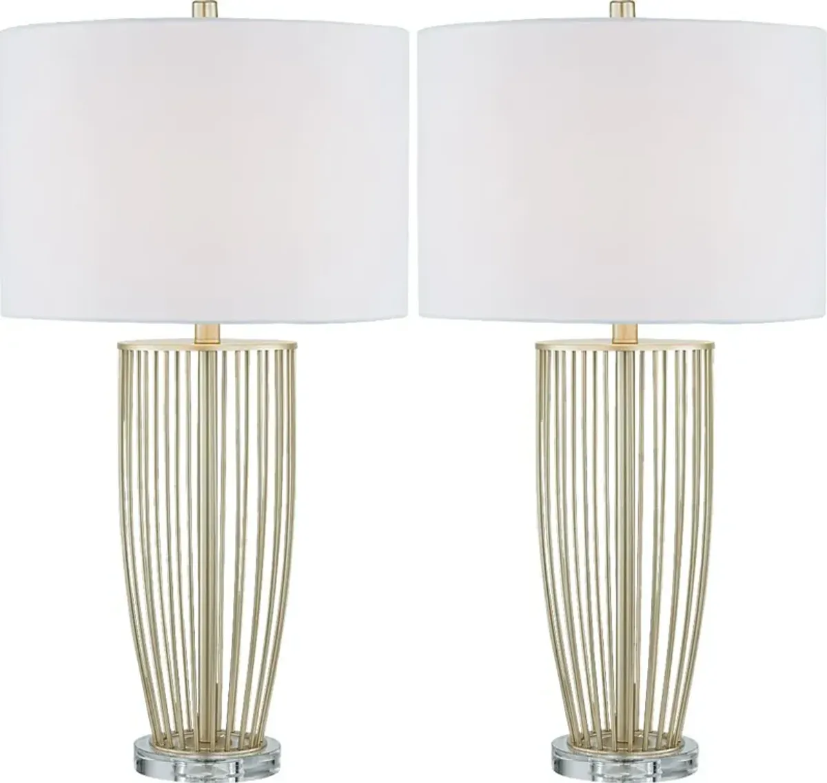 Bersal Nest Bronze Table Lamps, Set of 2