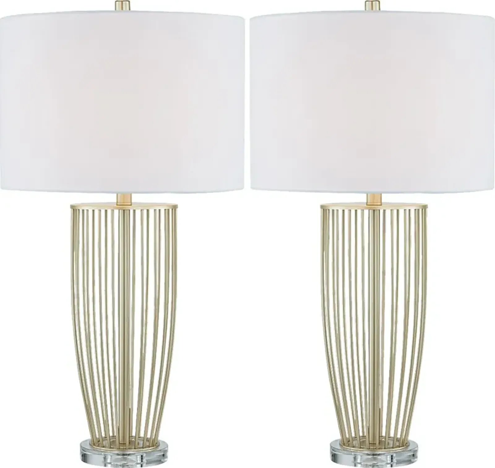 Bersal Nest Bronze Table Lamps, Set of 2