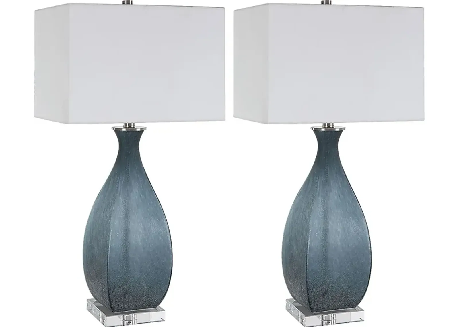 Ferlita Point Blue Table Lamps, Set of 2