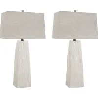 Enclave Court White Lamp, Set of 2