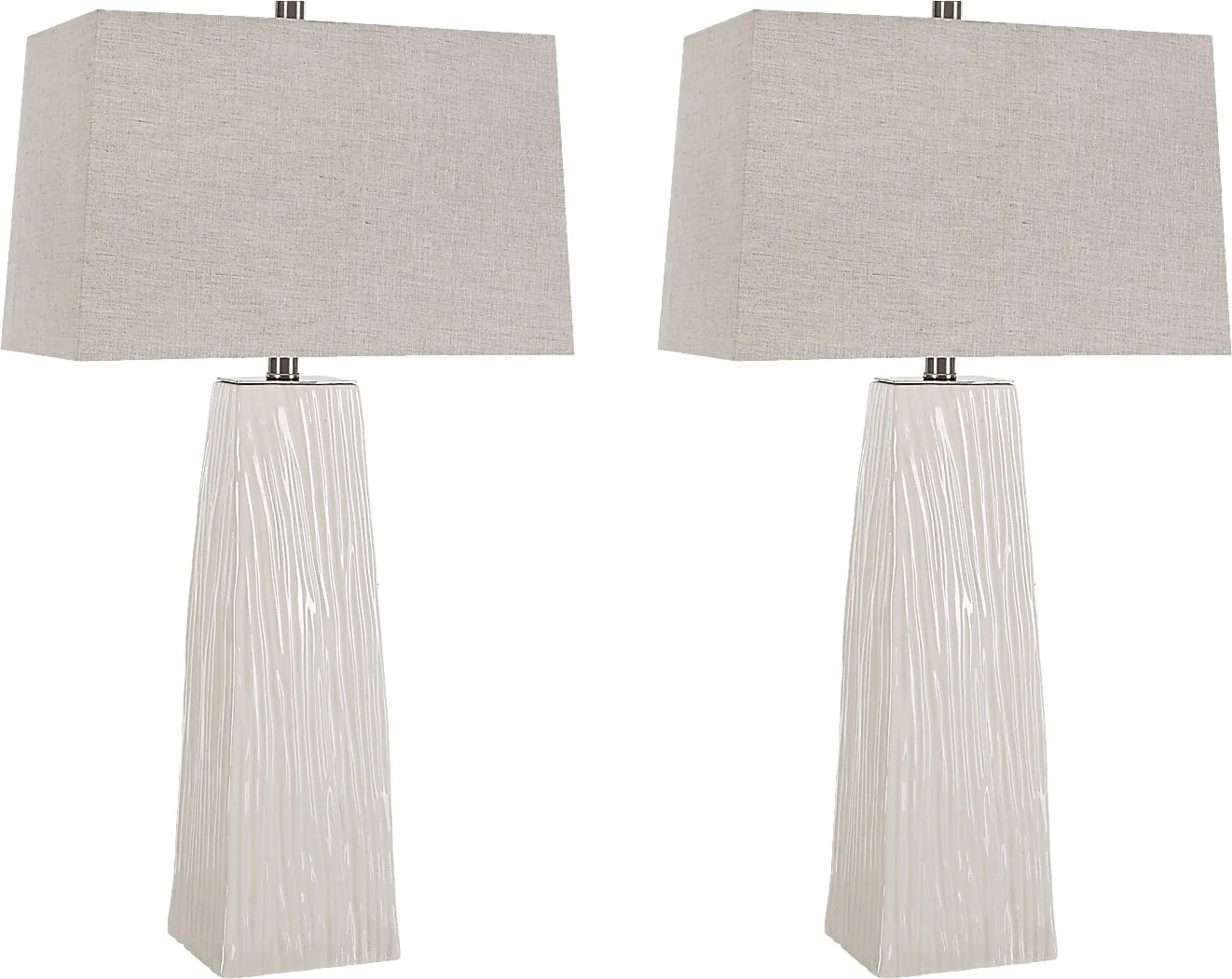 Enclave Court White Lamp, Set of 2