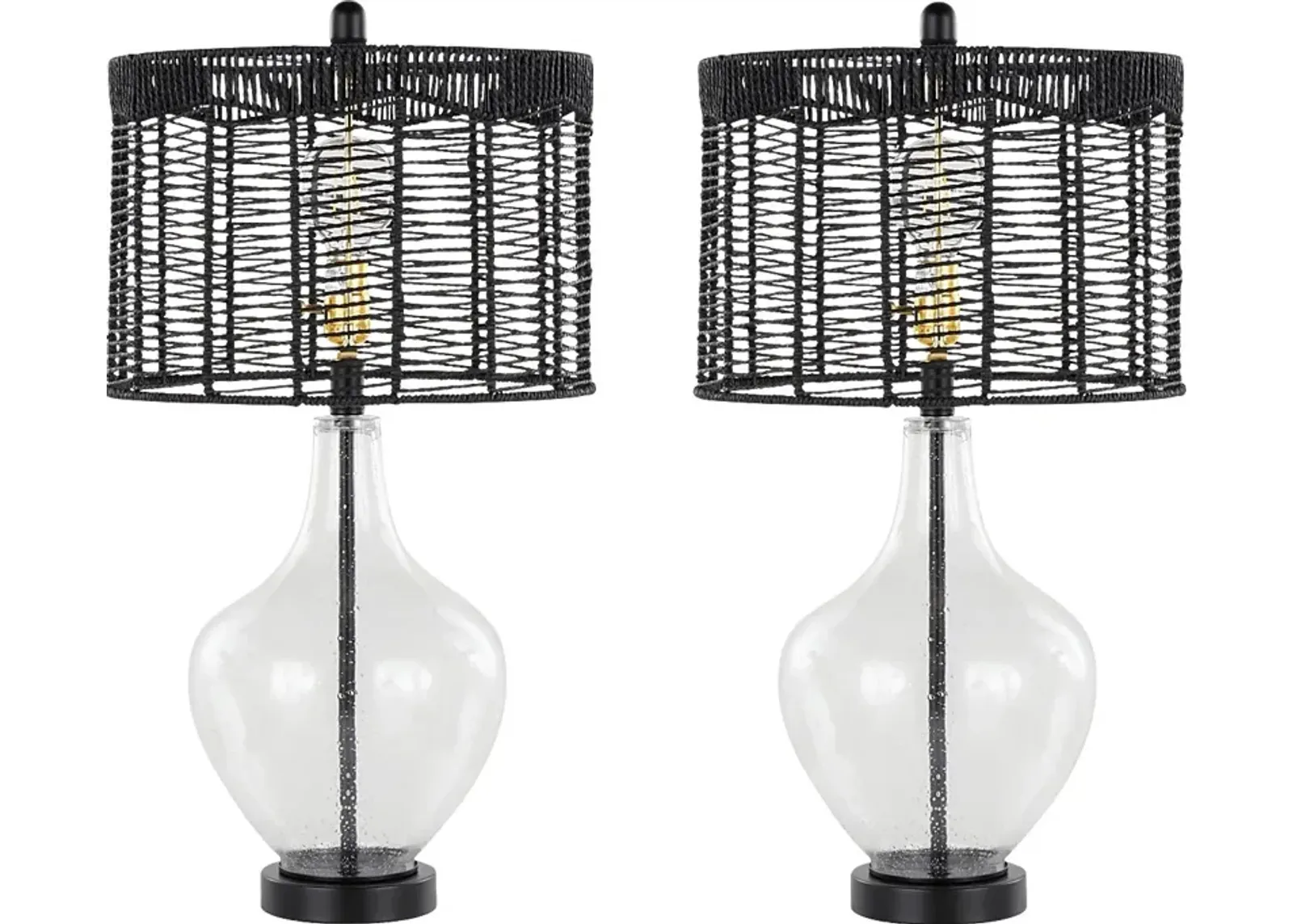 Dowell Bend Black Lamp, Set of 2