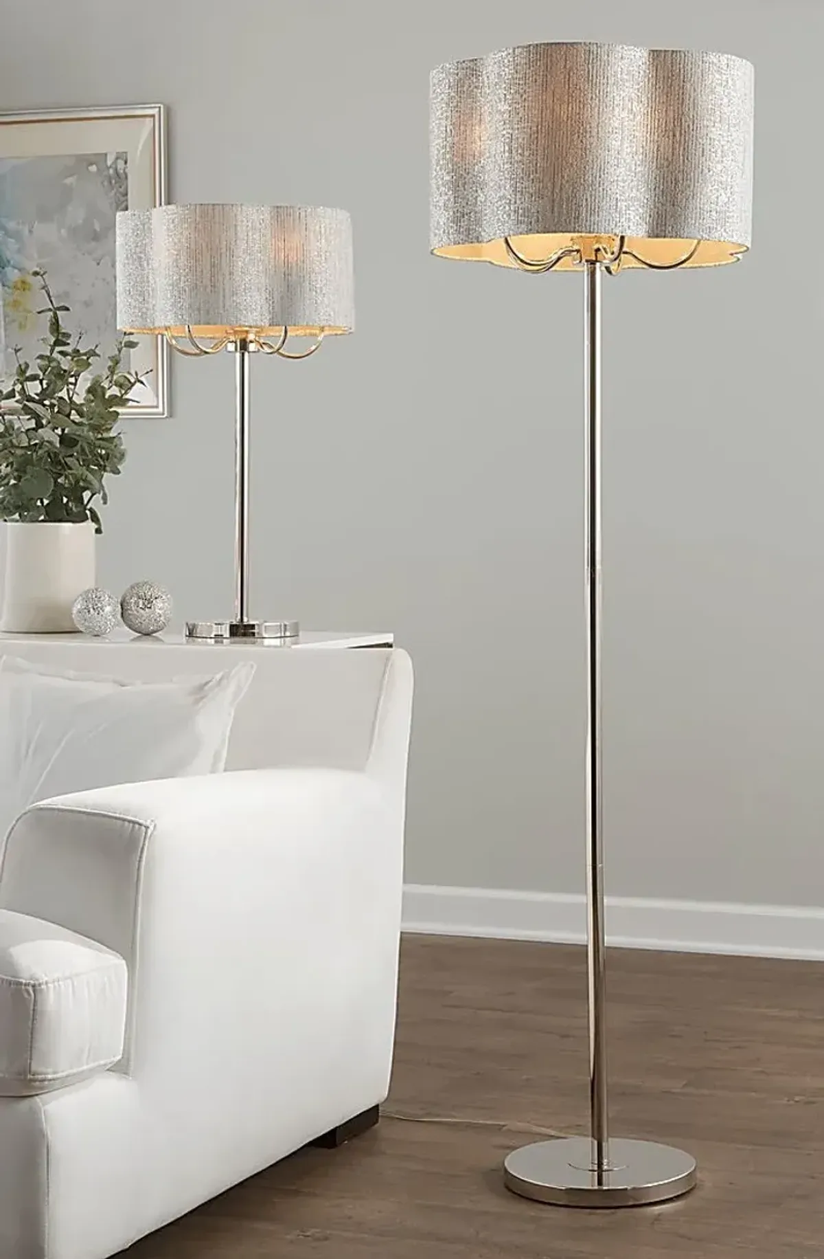 Leclair Cove Gray Lamp