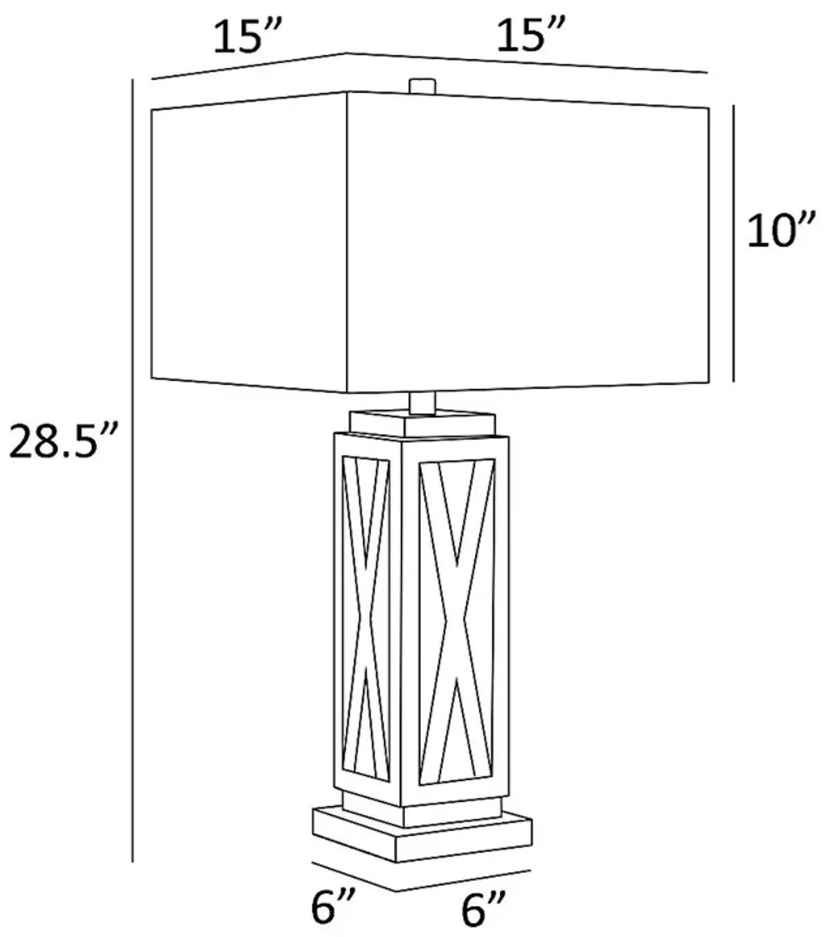 Quamari Hollow Black Lamp