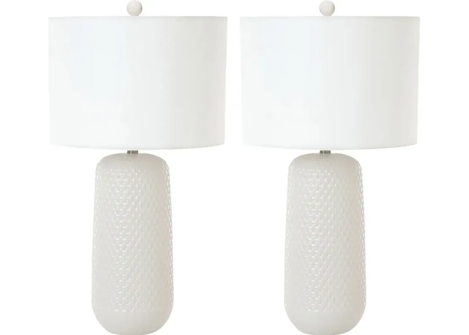 Areca Boulevard White Lamp, Set of 2