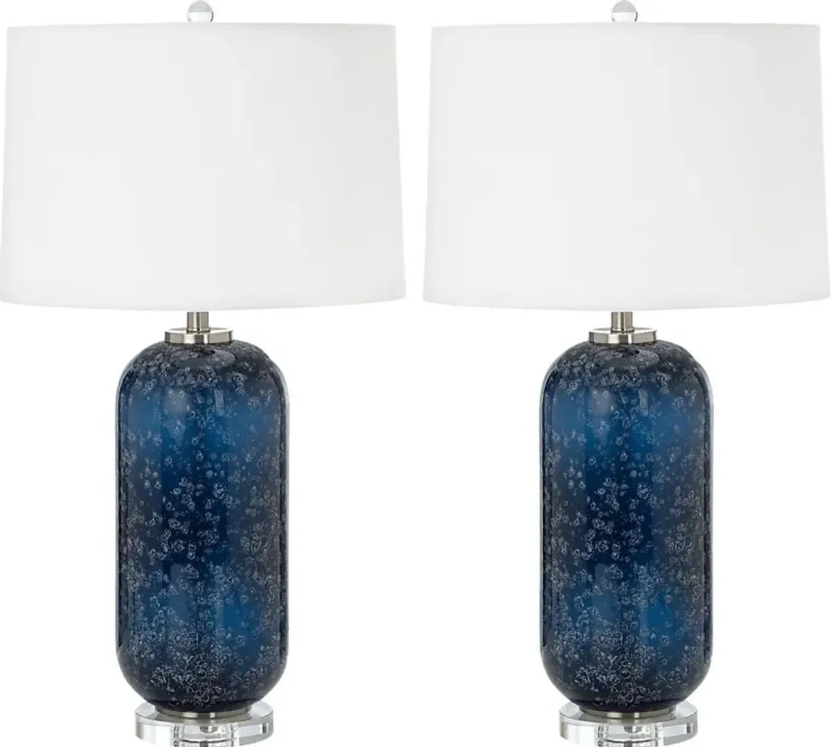 Chrystie Reef Blue Table Lamps, Set of 2