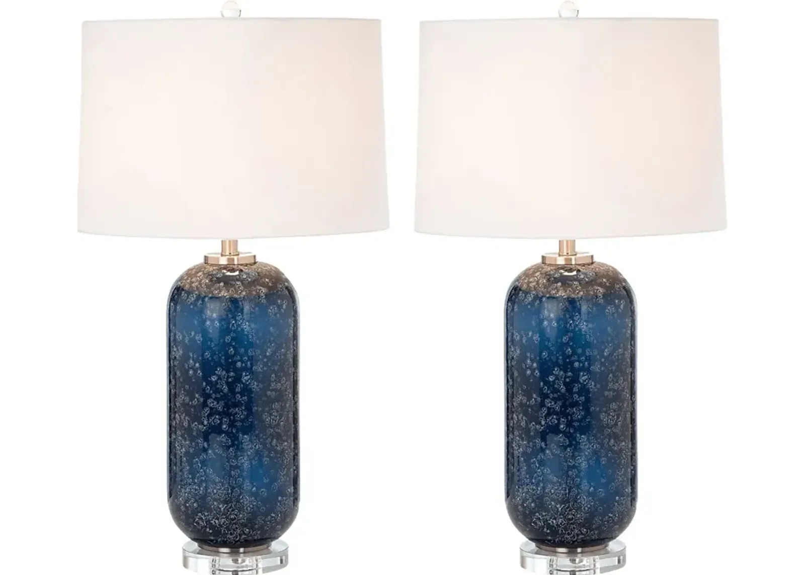 Chrystie Reef Blue Lamp, Set of 2