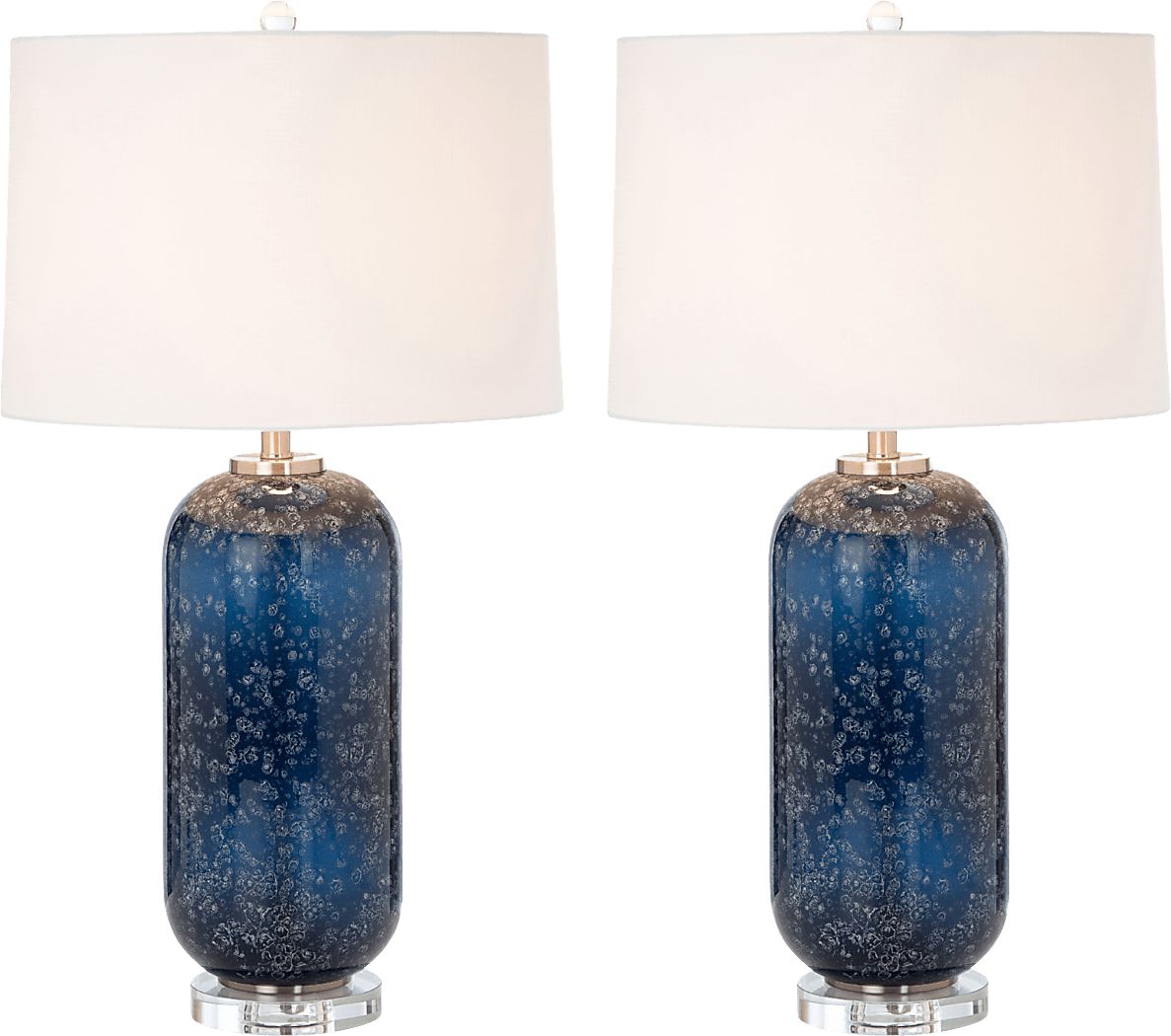 Chrystie Reef Blue Lamp, Set of 2