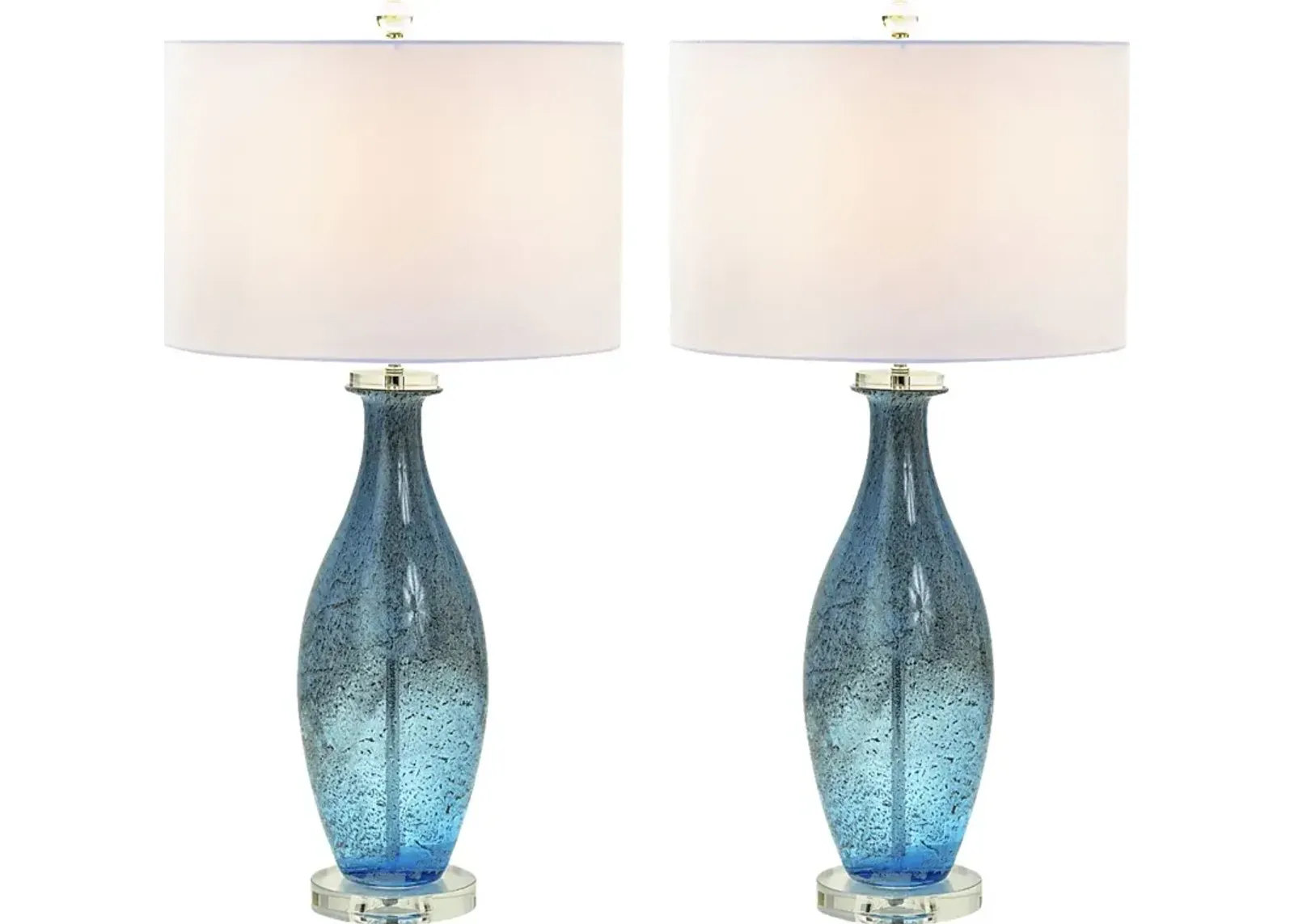 Terra Lake Blue Lamp,  Set of 2