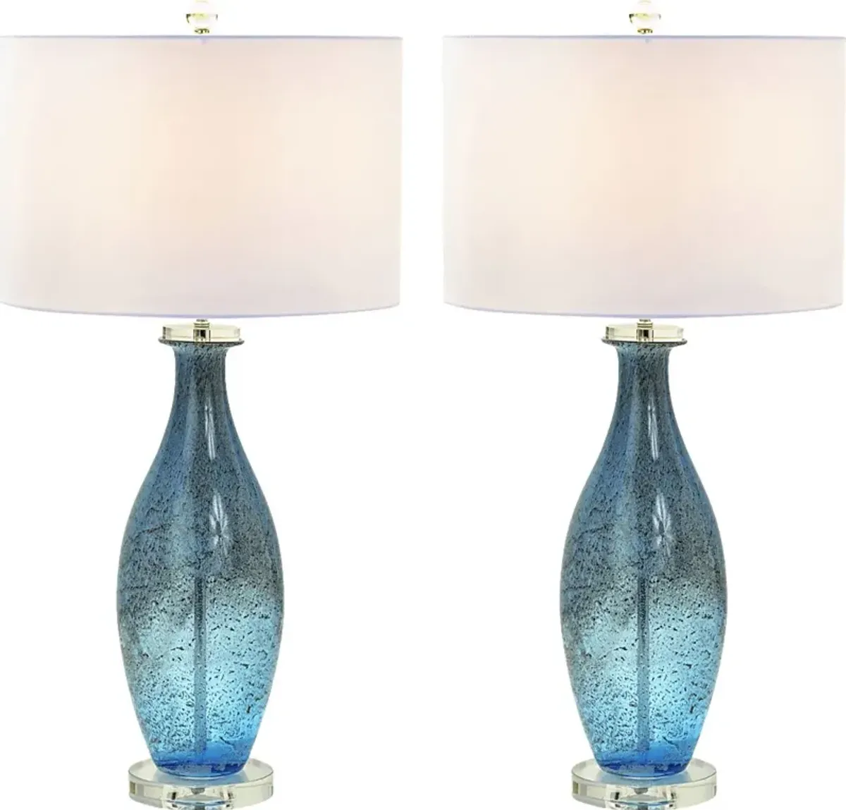 Terra Lake Blue Lamp,  Set of 2