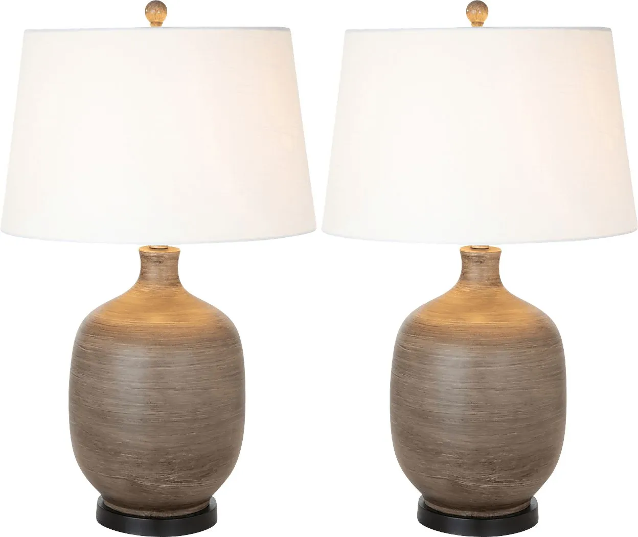 Villania Nest Brown Lamp, Set of 2