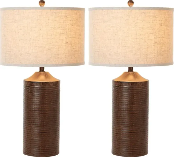 Cocoplum Oaks Brown Table Lamps, Set of 2