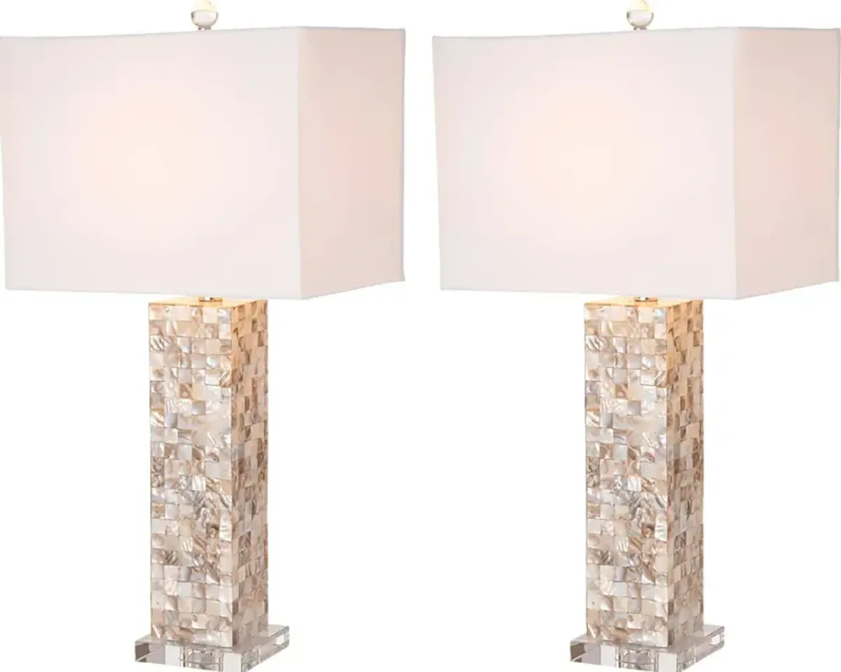 Ermine Park Ivory Table Lamps, Set of 2