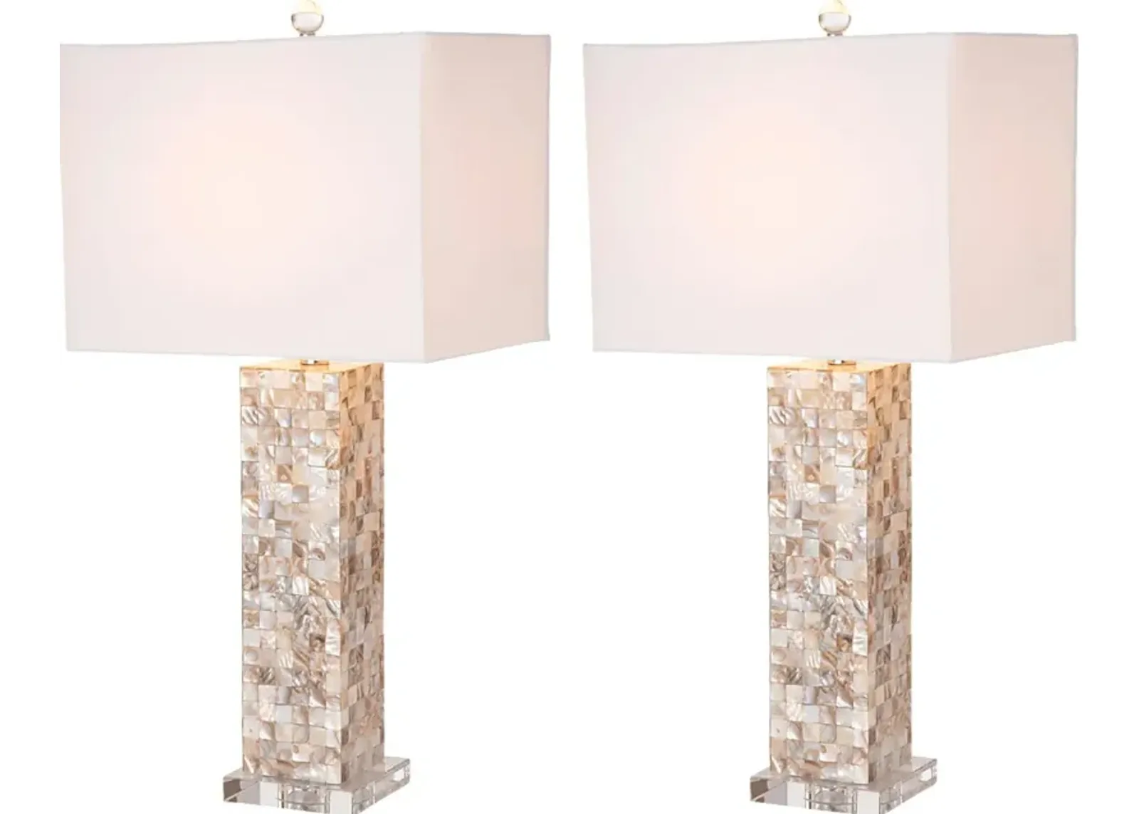 Ermine Park Ivory Lamp, Set of 2