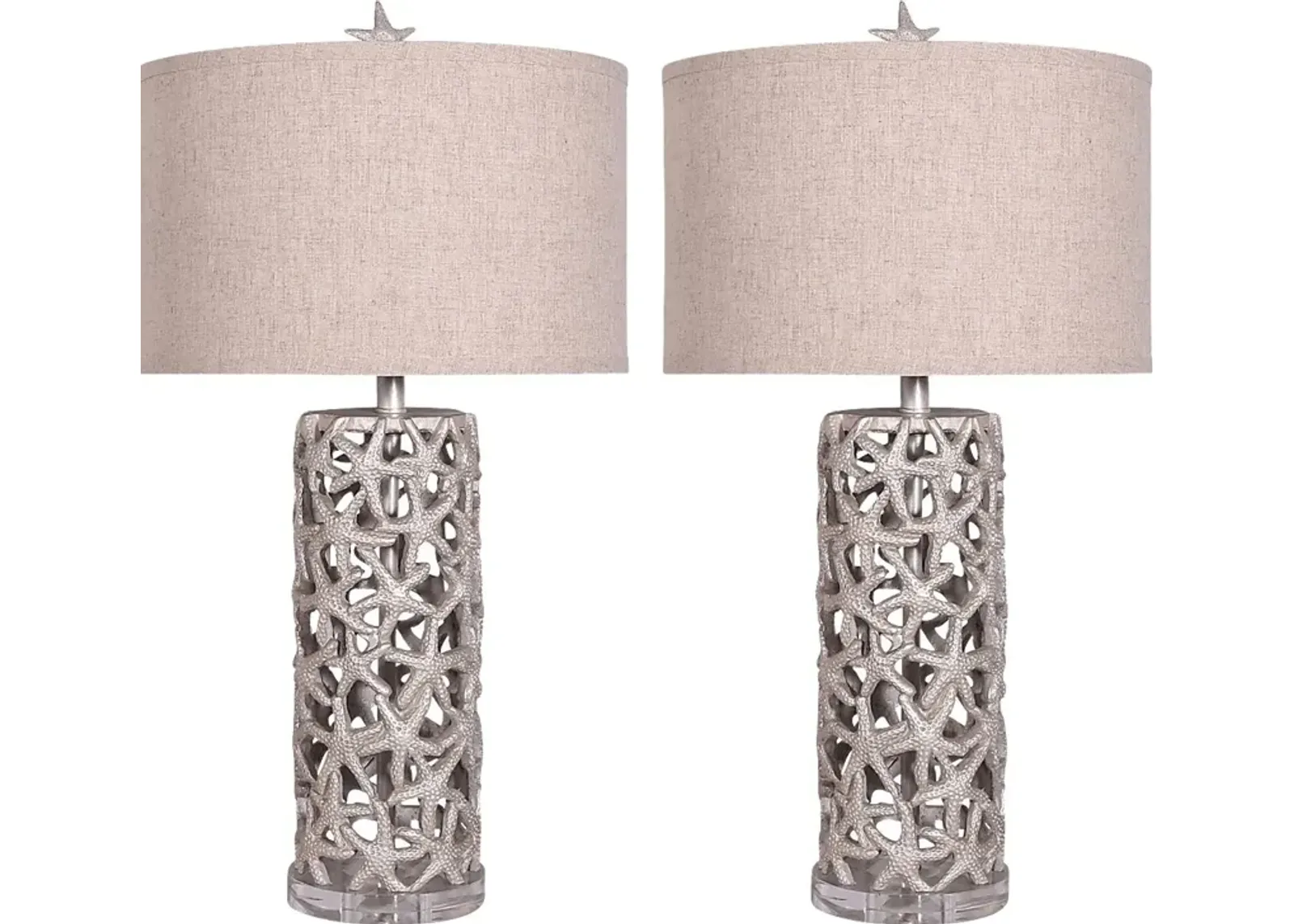 Flyatt Island Beige Lamp, Set of 2