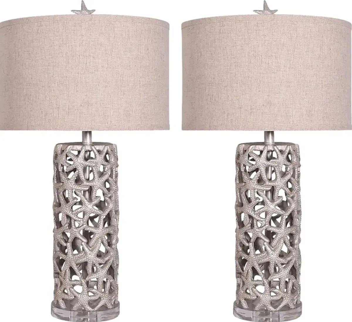 Flyatt Island Beige Lamp, Set of 2