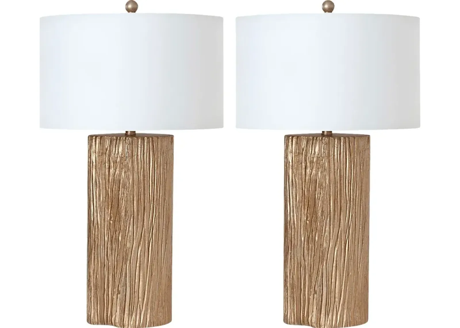 Juneberry Peak Gold Lamp, Set of 2