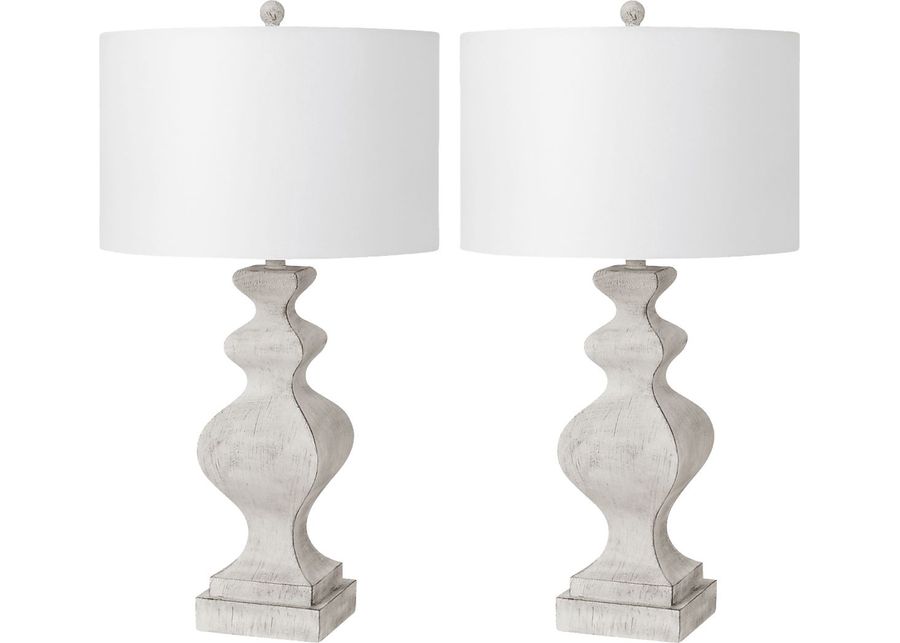 Noakes Bay White Lamp, Set of 2