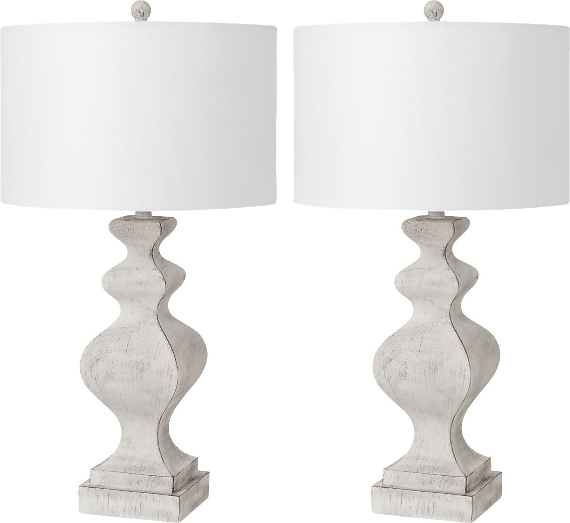 Noakes Bay White Lamp, Set of 2