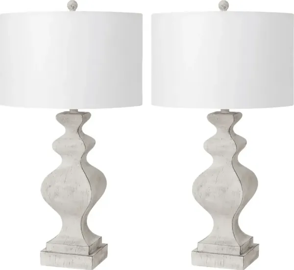 Noakes Bay White Lamp, Set of 2