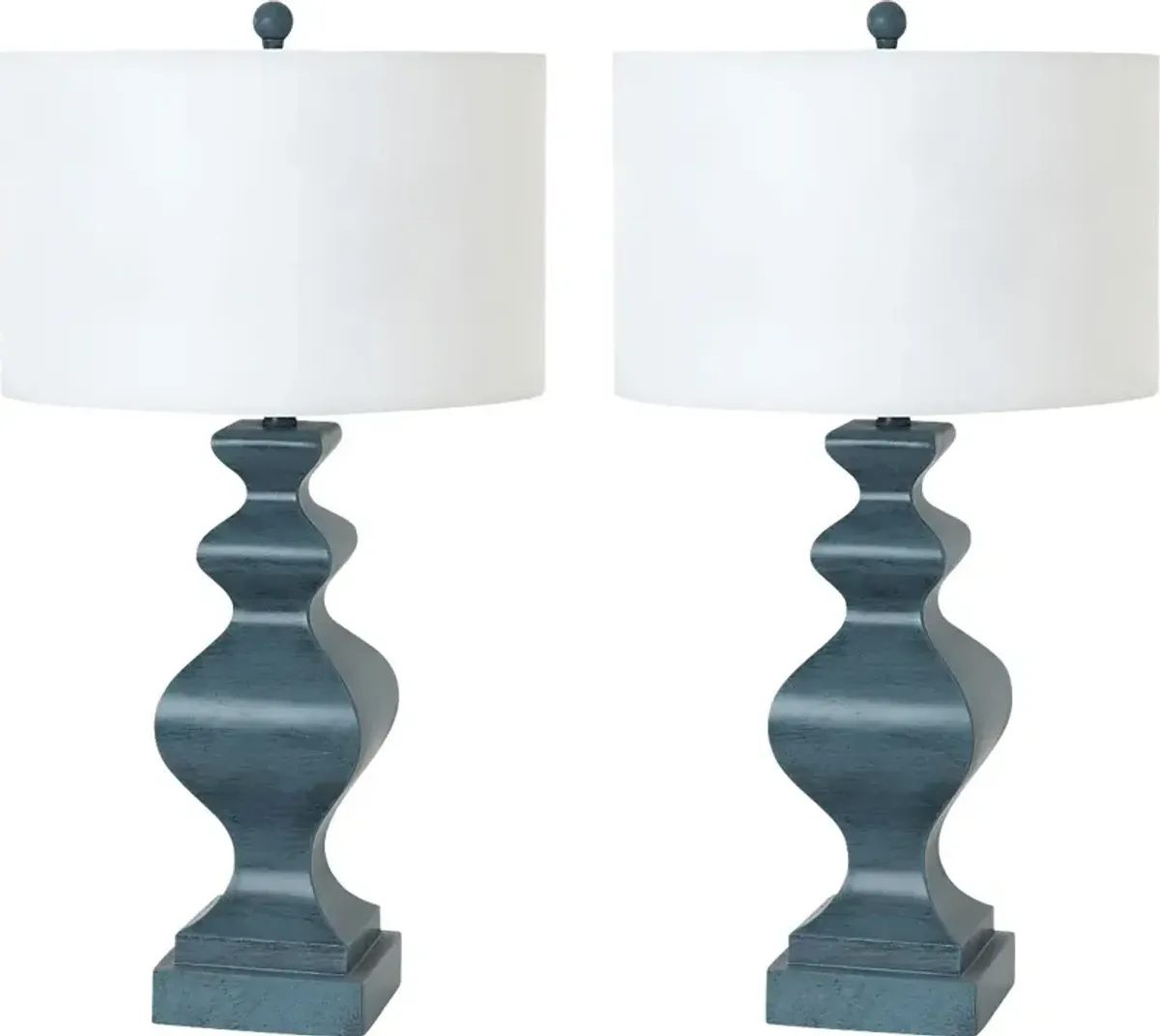 Noakes Bay Blue Lamp, Set of 2