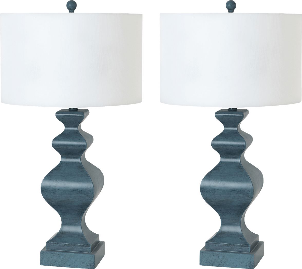 Noakes Bay Blue Lamp, Set of 2