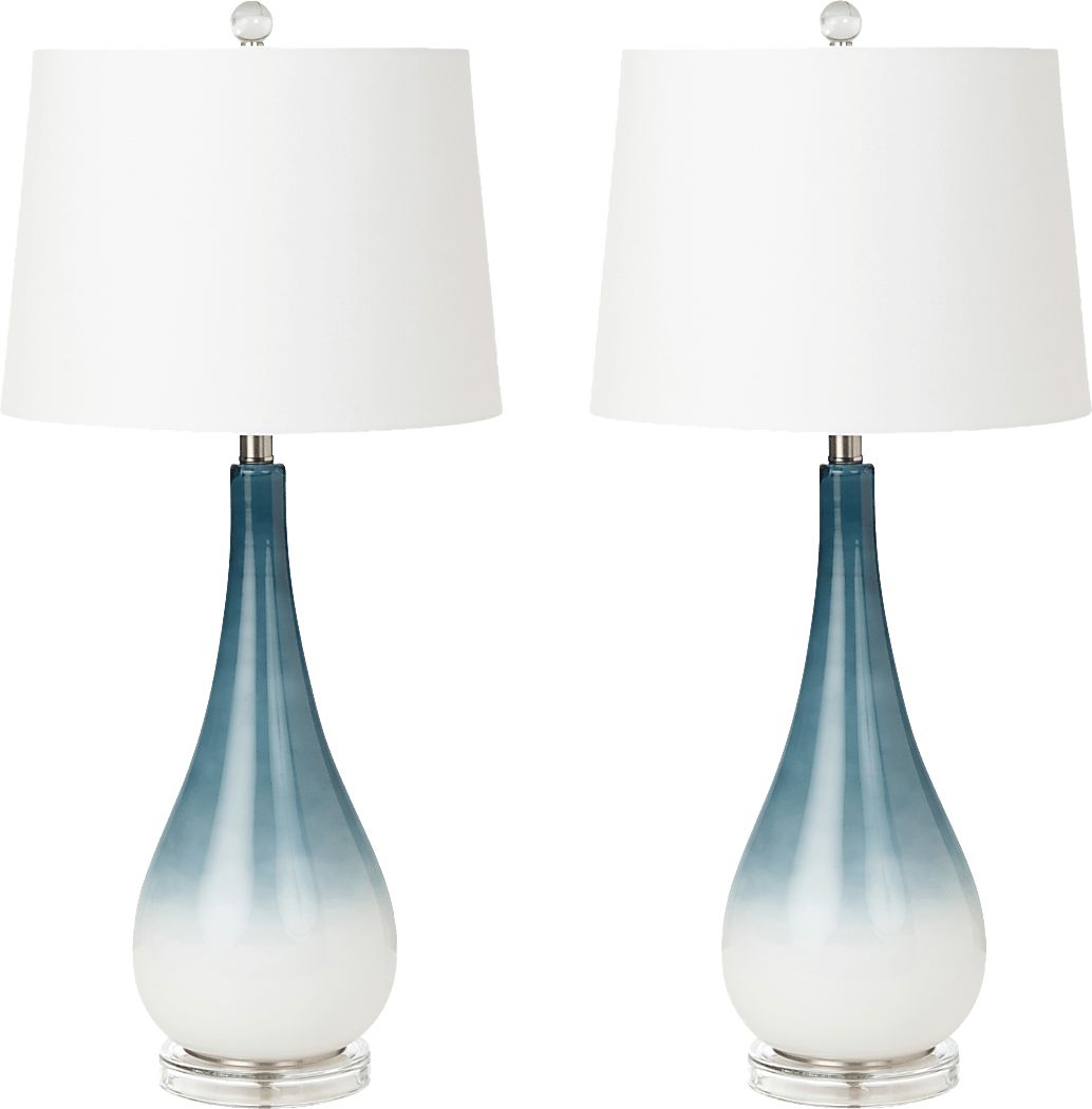 Lynhurst Home Blue Lamp, Set of 2