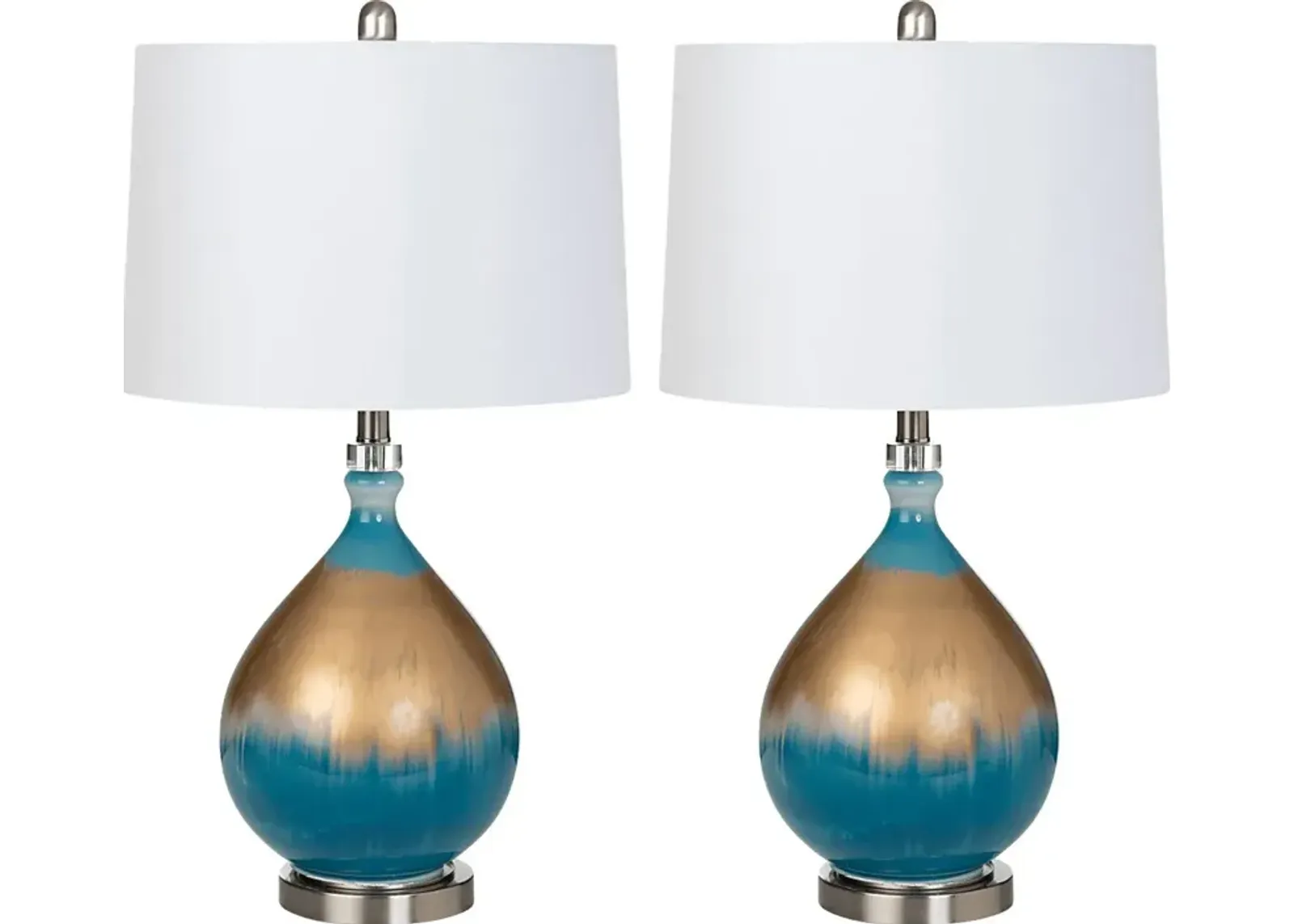 Marbella Creek Blue Lamp, Set of 2