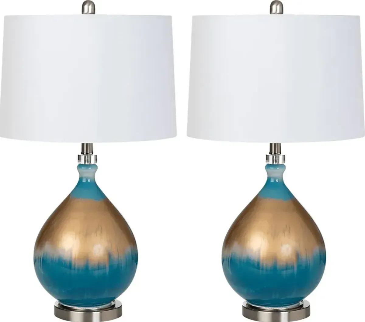 Marbella Creek Blue Lamp, Set of 2